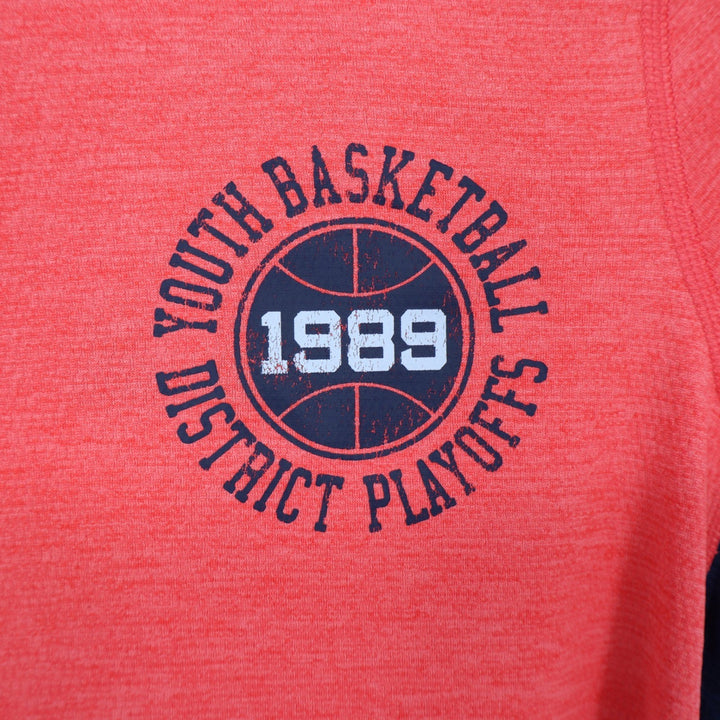 DSG Boys Pieced Graphic Movement Tee Cabana Coral Orange Navy Blue Size M 10-12