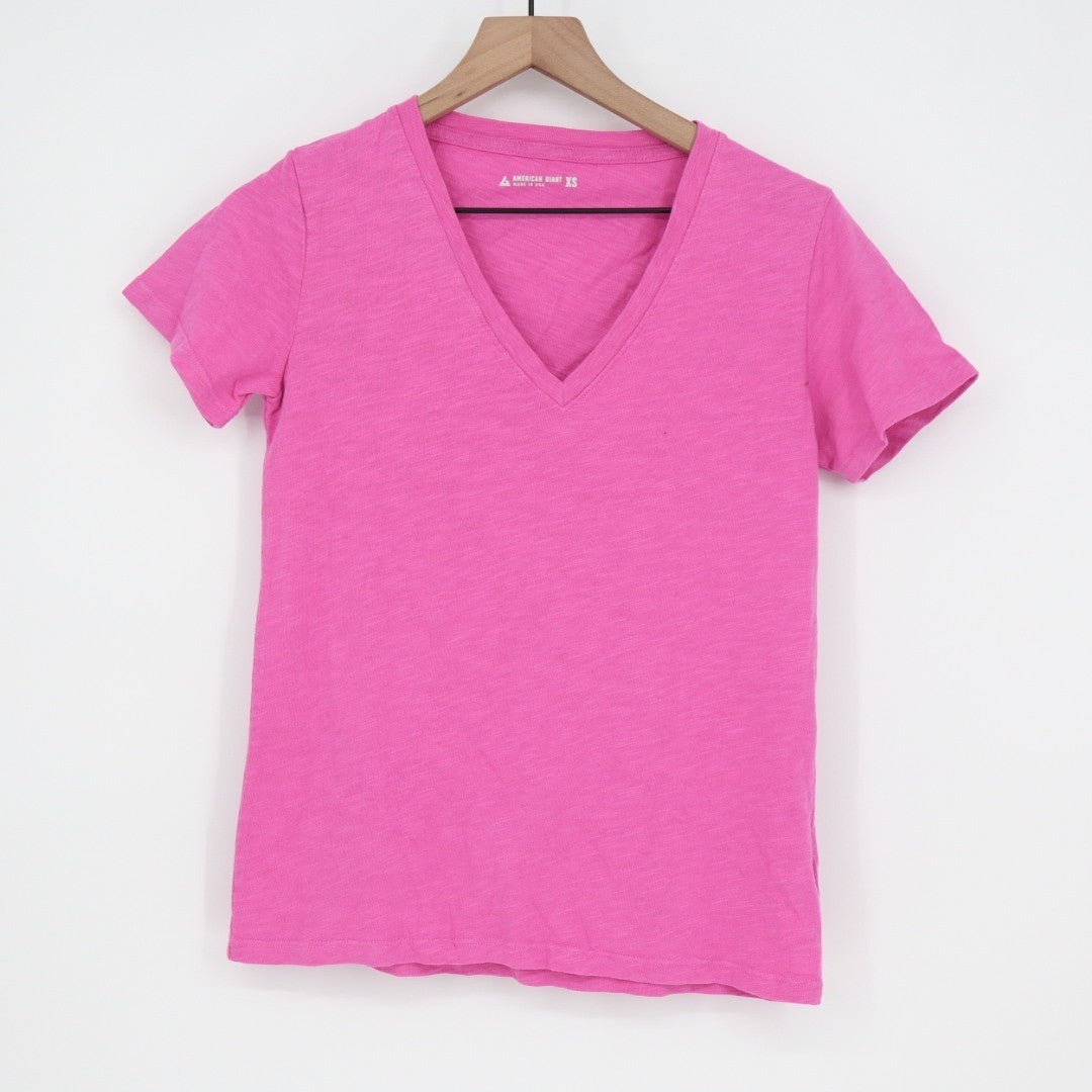 American Giant Women's Premium Slub V-Neck Tee Size XS