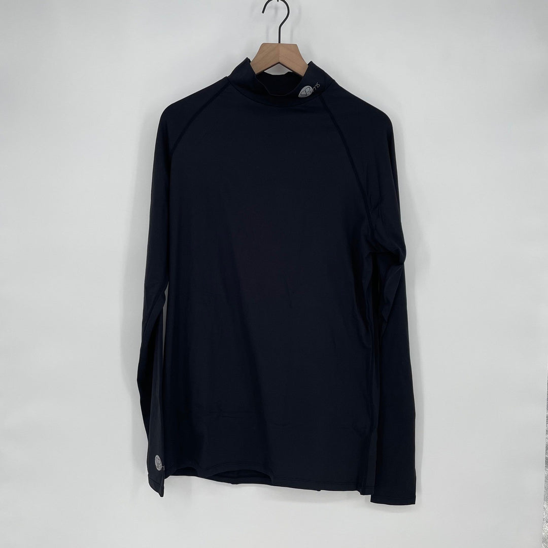 SParms Sun Protection Body Warm Long Sleeve Mock Neck Shirt Top XL Black UPF 50+