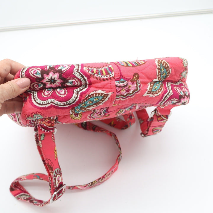 Vera Bradley Canterberry Magenta Quilted Cotton Paisley Backpack Pink Small/Med