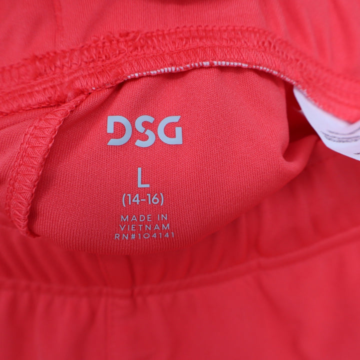 DSG Boys All Sport Short Cabana Coral Pure White Size L 14-16