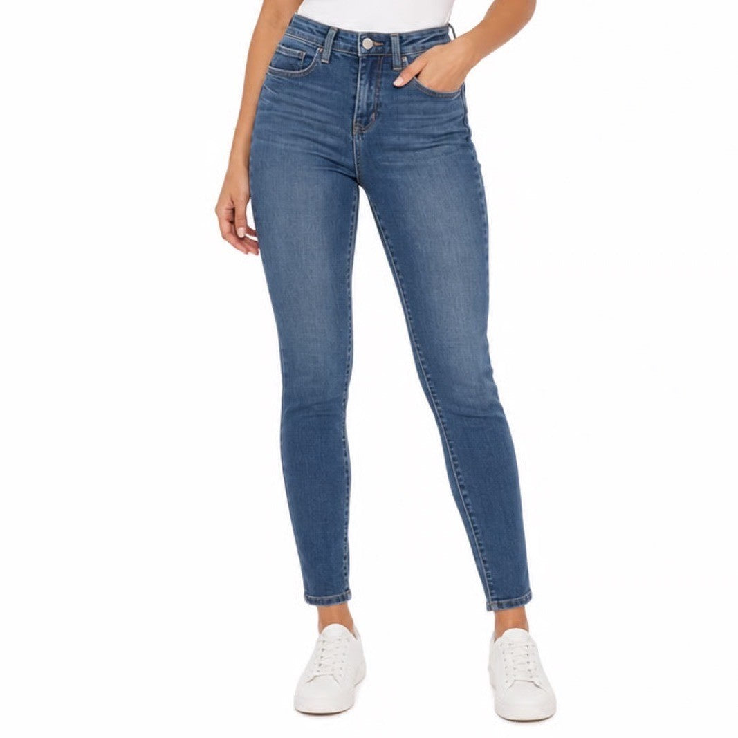 L'AGENCE Margot High Rise Skinny Jeans Medium Wash Blue Size 25 Made in USA