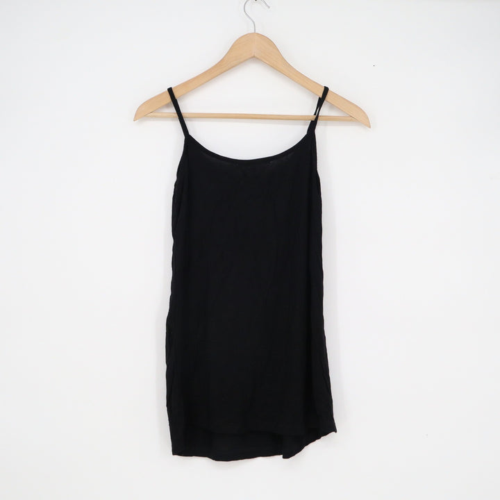 Haican Womens Black Spaghetti Strap Camisole Tank Top Scoop Neck Casual Basic
