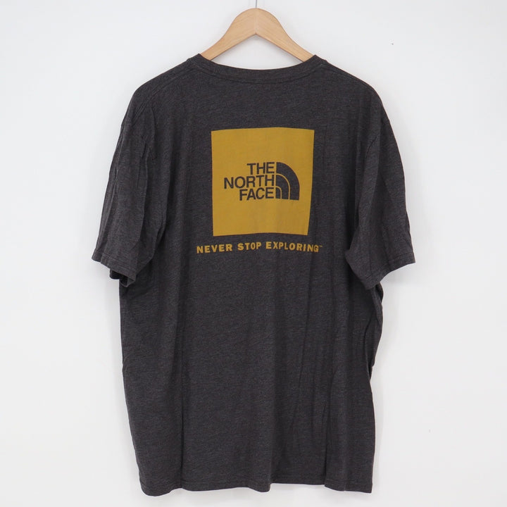 The North Face T-Shirt Mens XL Standard Fit Charcoal Gray Logo Graphic Excellent