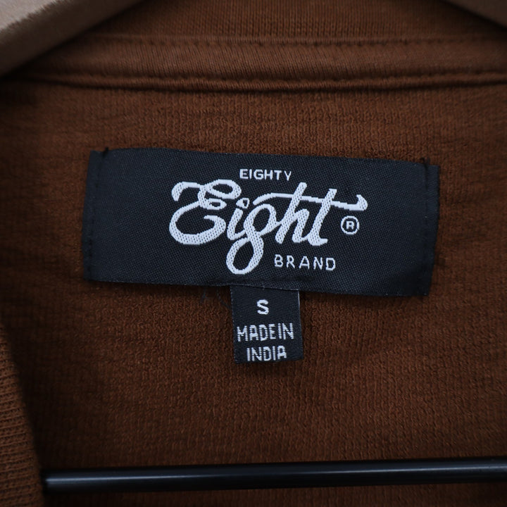 Eighty Eight Brand Mens Brown Cotton Short Sleeve Crew Neck T-Shirt Size S