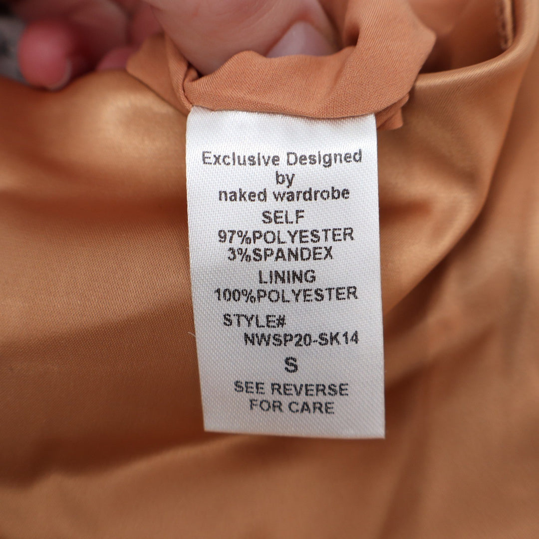 Naked Wardrobe The Statement Ruched Tube skirt Copper Bronze Small
