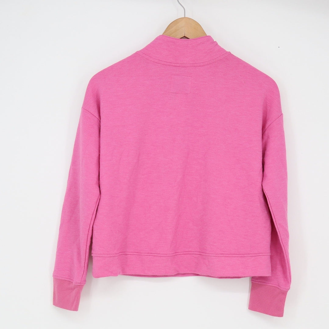 OshKosh B'gosh Sweatshirt Girls 14 Quarter-Zip Pink Kangaroo Pocket Excellent
