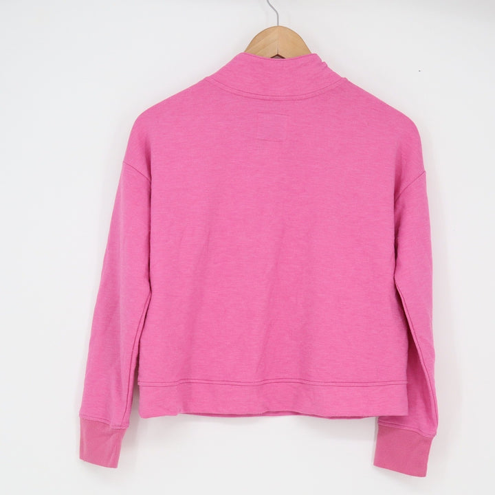 OshKosh B'gosh Sweatshirt Girls 14 Quarter-Zip Pink Kangaroo Pocket Excellent