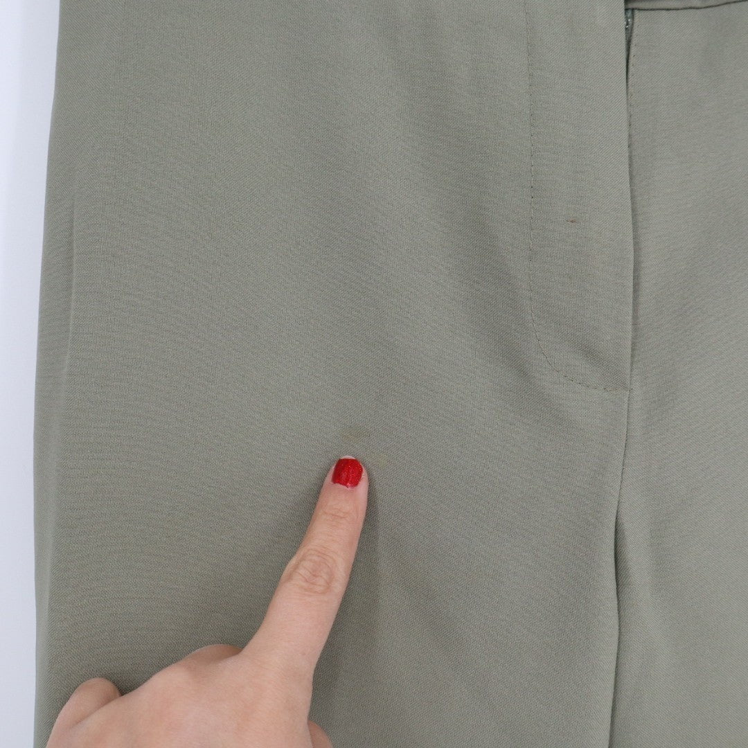 Star City Dress Pants Womens 5 Sage Green Slash Pockets Cuffed Hem Straight Leg