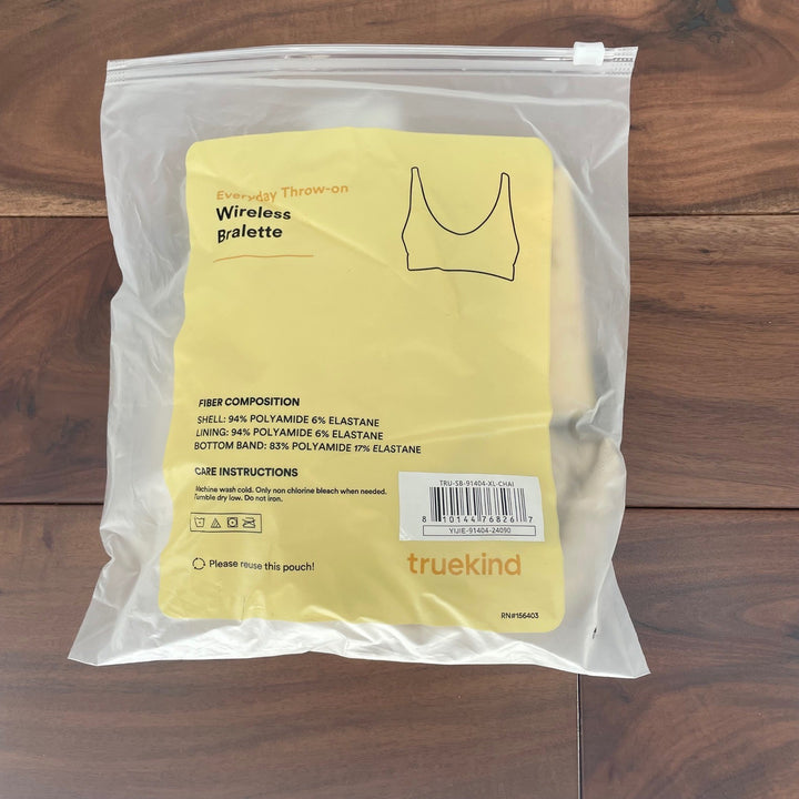 Truekind Everyday Throw on Wireless Bralette Chai XL Comfort Lounge Sleep