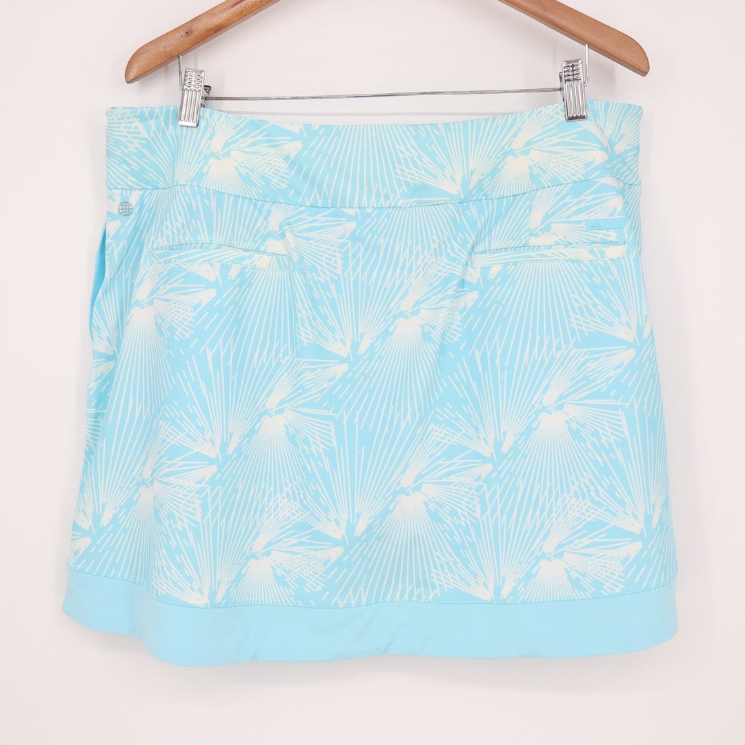 Adidas Ultimate365 Printed Golf Skort Bliss Blue White Womens XL