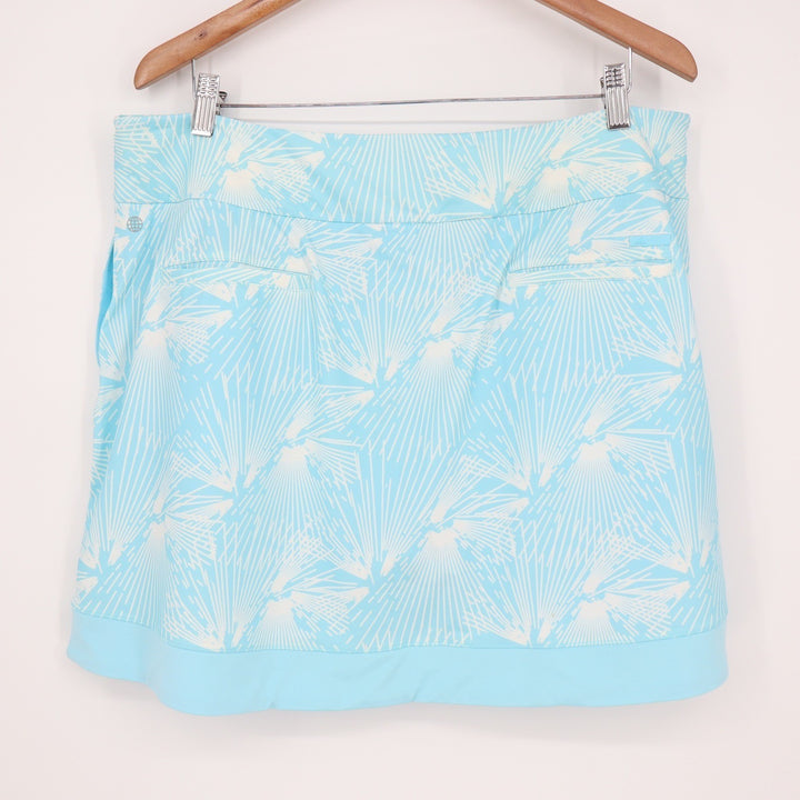 Adidas Ultimate365 Printed Golf Skort Bliss Blue White Womens XL