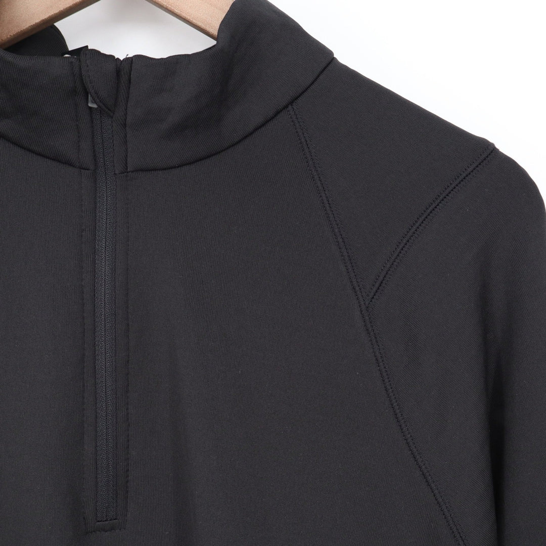 DSG Mens XL Black Quarter Zip Pullover Long Sleeve Active Performance Top