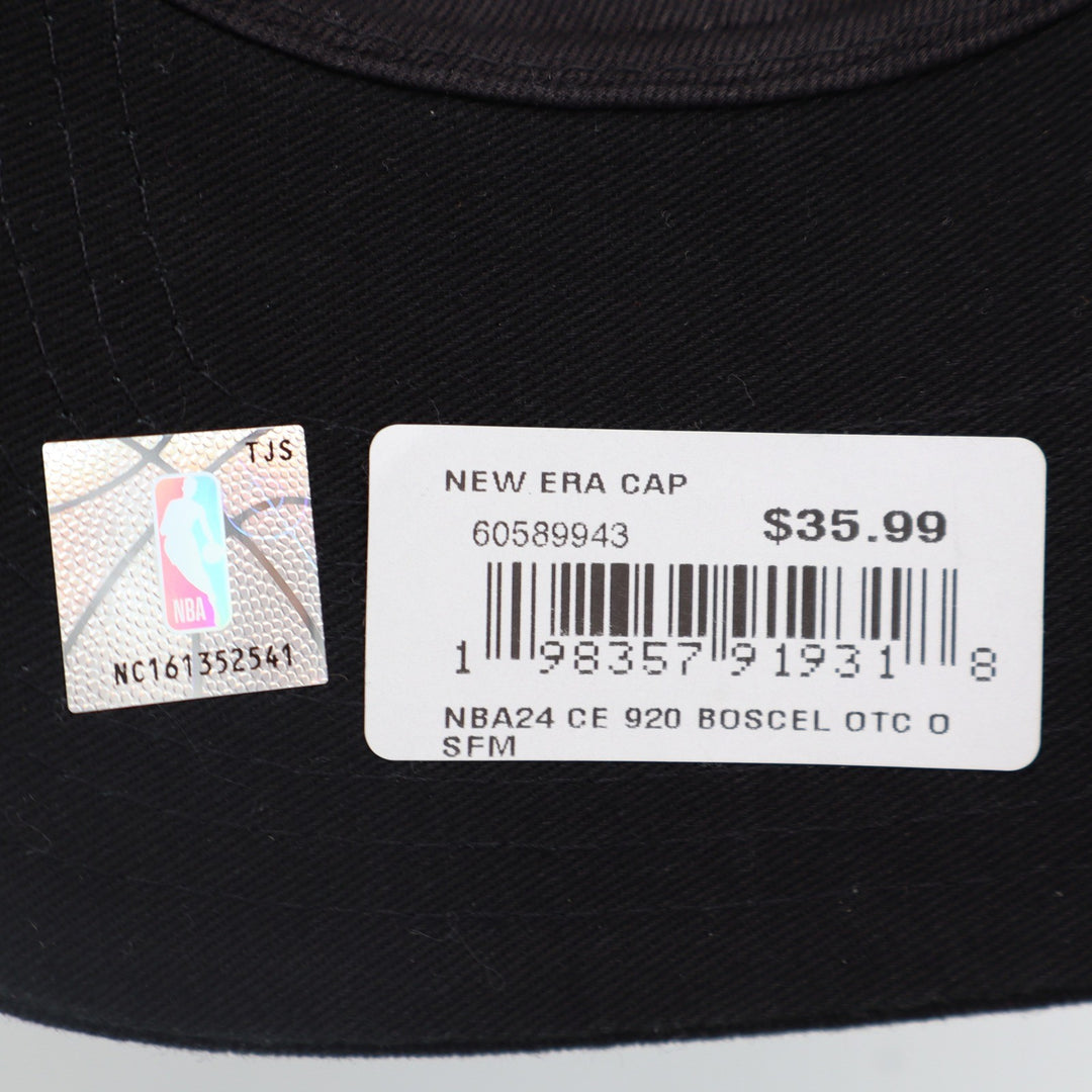 New Era 9TWENTY Boston Celtics NBA Hat Black Neon Green Adjustable