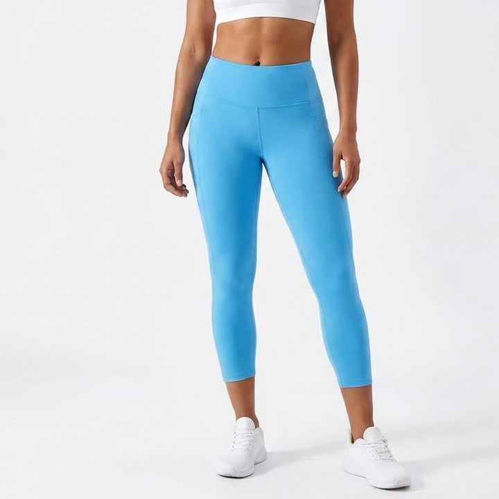 DSG Momentum 7/8 High Rise Leggings Aqua Blue XXL Side Pockets
