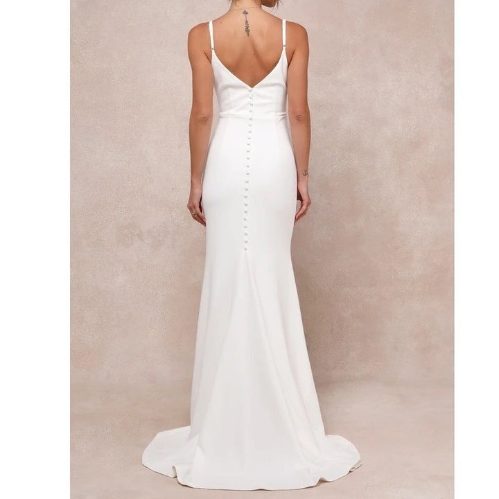 Lulus Feeling of Forever Maxi Dress Womens XL White Back Button Spaghetti Strap