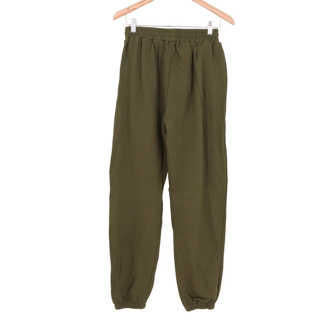 Naked Wardrobe Womens Olive Green Elastic Waist Jogger Sweatpants Size M