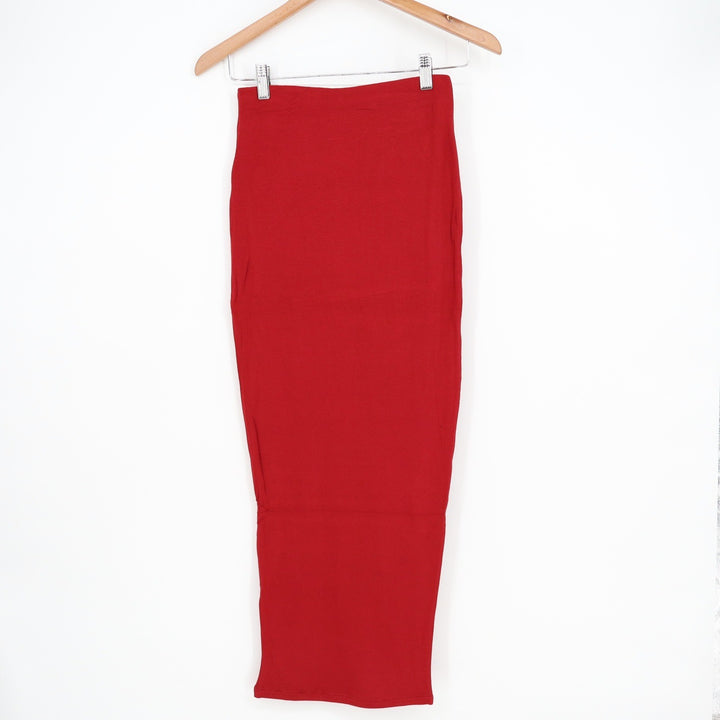 Naked Wardrobe Red Maxi Slim Fit Viscose Blend Size M