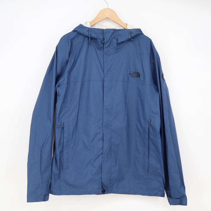 The North Face Rain Jacket Mens XL DryVent Blue Hooded Shell Excellent