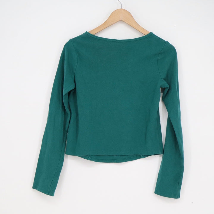 Art Class Girls XXL 16/18 Teal Green Long Sleeve Paneled Seam Top Scoop Neck