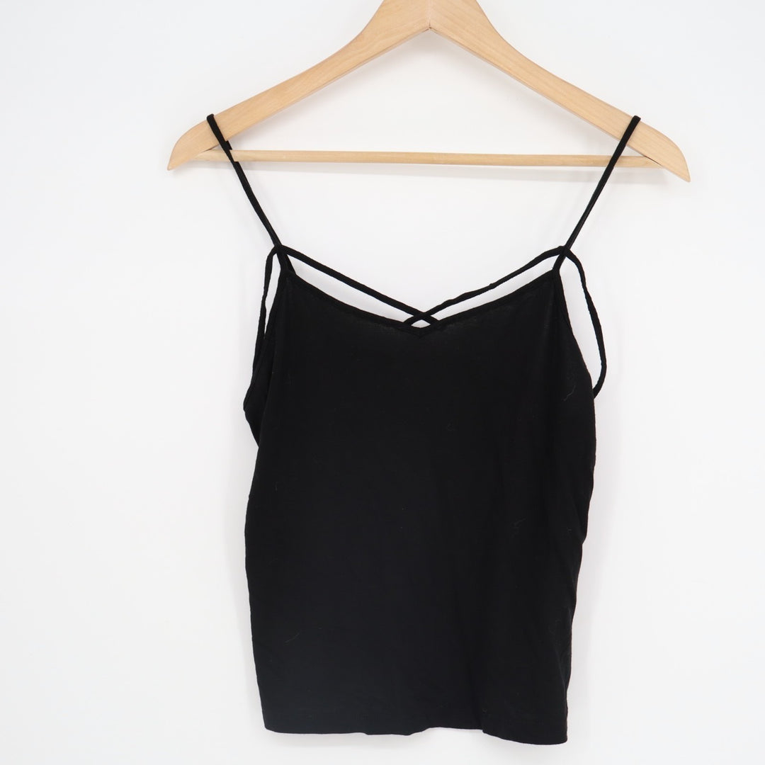 American Eagle Outfitters Soft & Sexy Cami Tank Womens M Black Spaghetti Strap