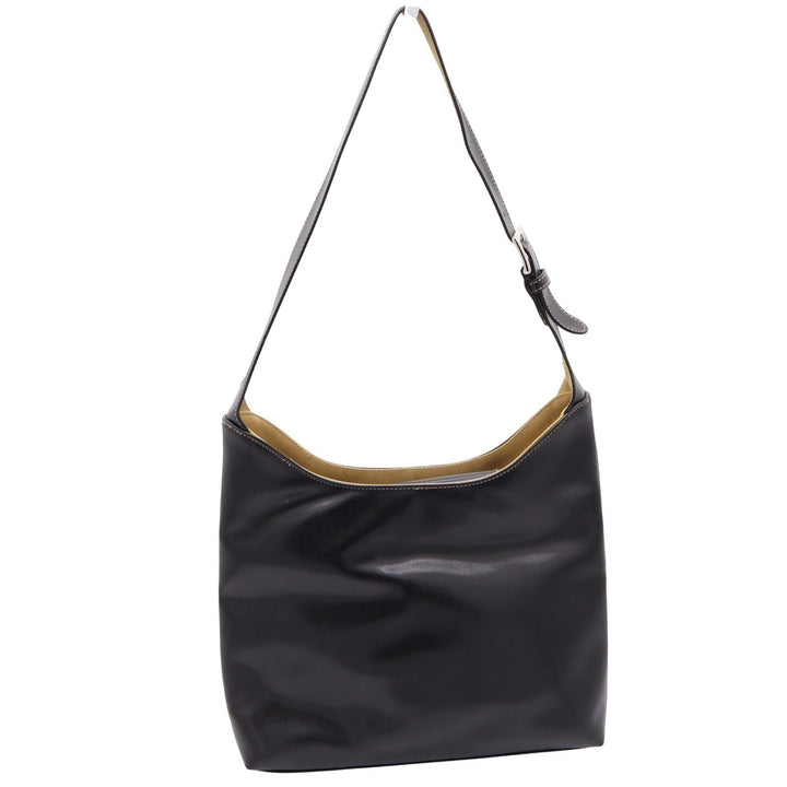 Mondani Shoulder Bag Women's Large Hobo Black Faux Leather Contrast Stitch