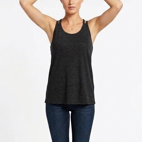 Xhilaration Sleepwear Tank Top Womens L Black Criscross Back Scoop Neck Pullover