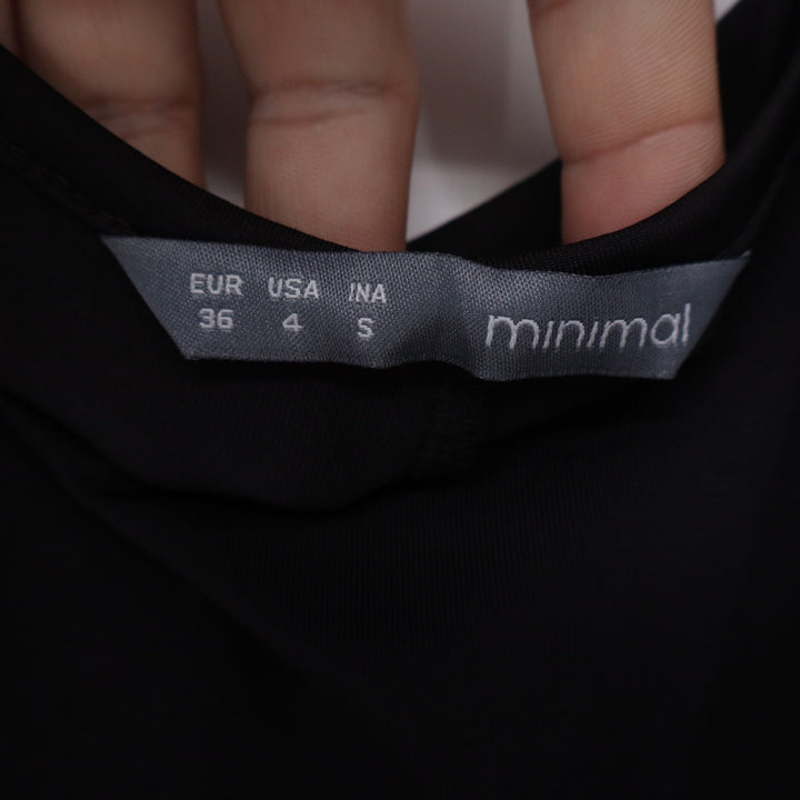 Minimal Thien Dress Black Spaghetti Strap Cami Mini Dress Size 4 10499