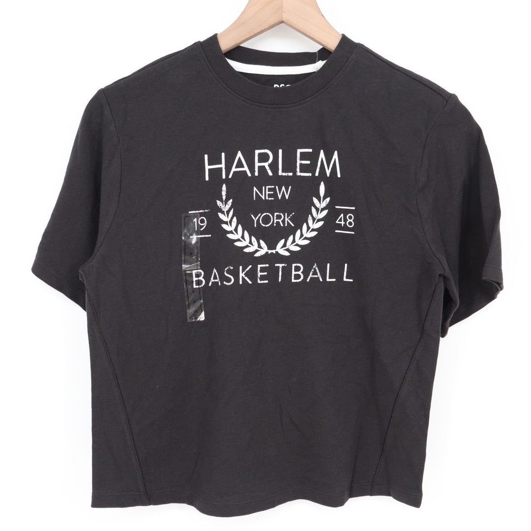 DSG Girls Harlem New York Basketball Graphic Tee Black Cotton Shirt Size S 8-9