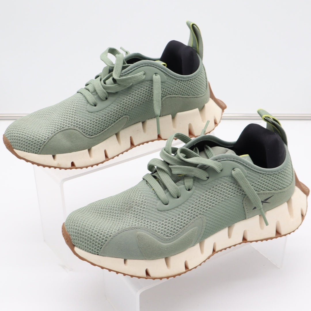 Reebok Zig Dynamica 2.0 Sage Green Running Shoes Womens Size 8.5