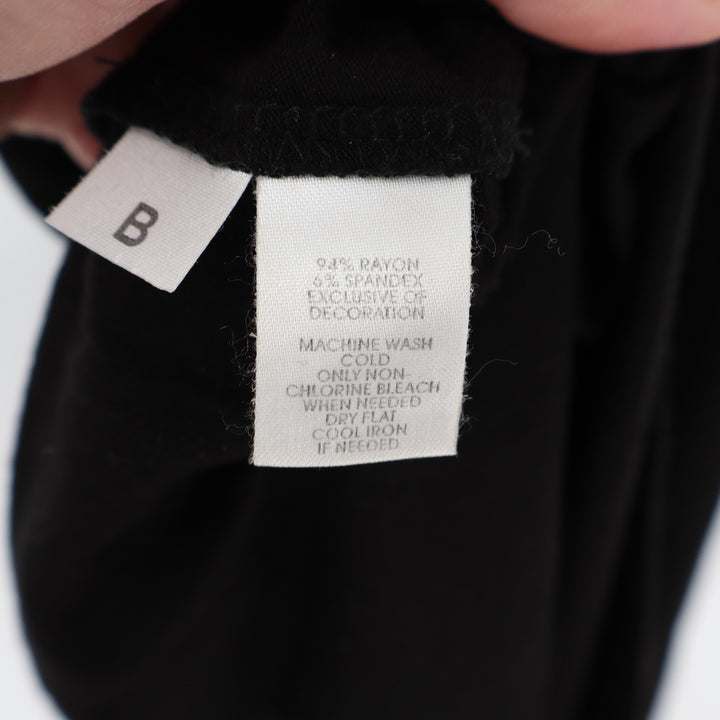 LOFT Black Scoop Neck Tank Top with Mesh Trim XS Sleeveless Rayon Spandex