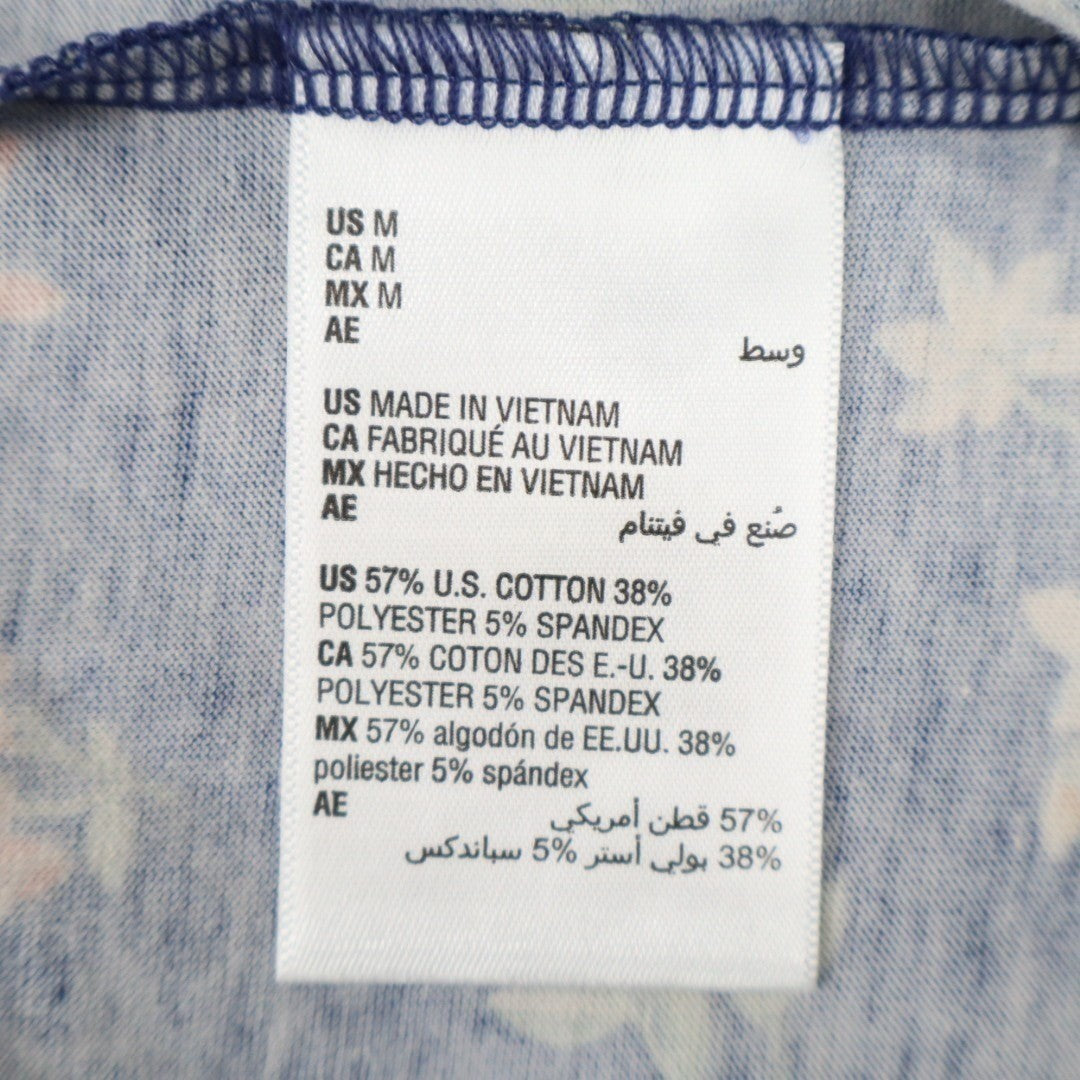 Charter Club Intimates Pajama Pants Womens Medium Navy Blue Ditsy Floral Print
