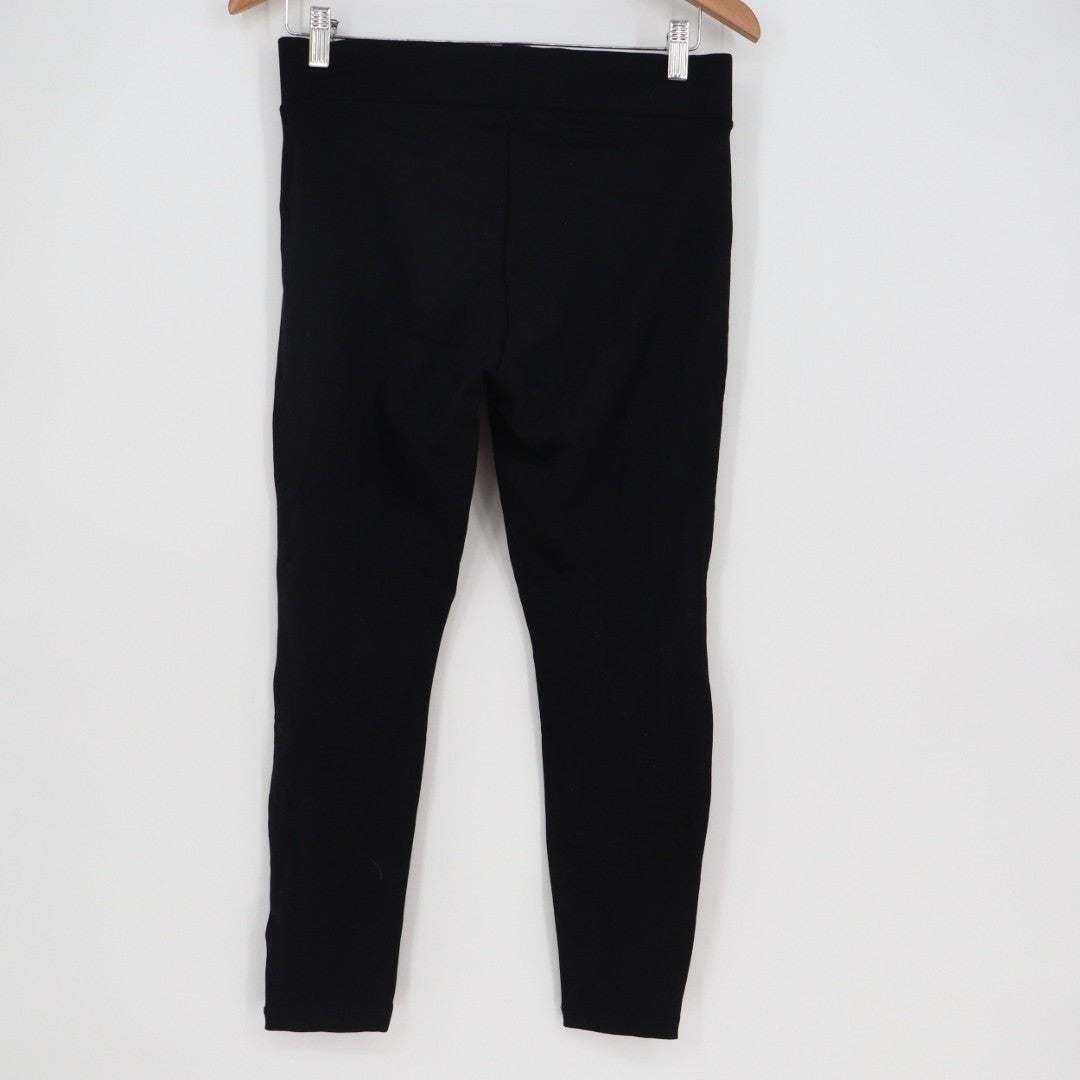 American Giant Ponte Slim Pants Womens 8P Black Stretch High Rise Skinny Leg