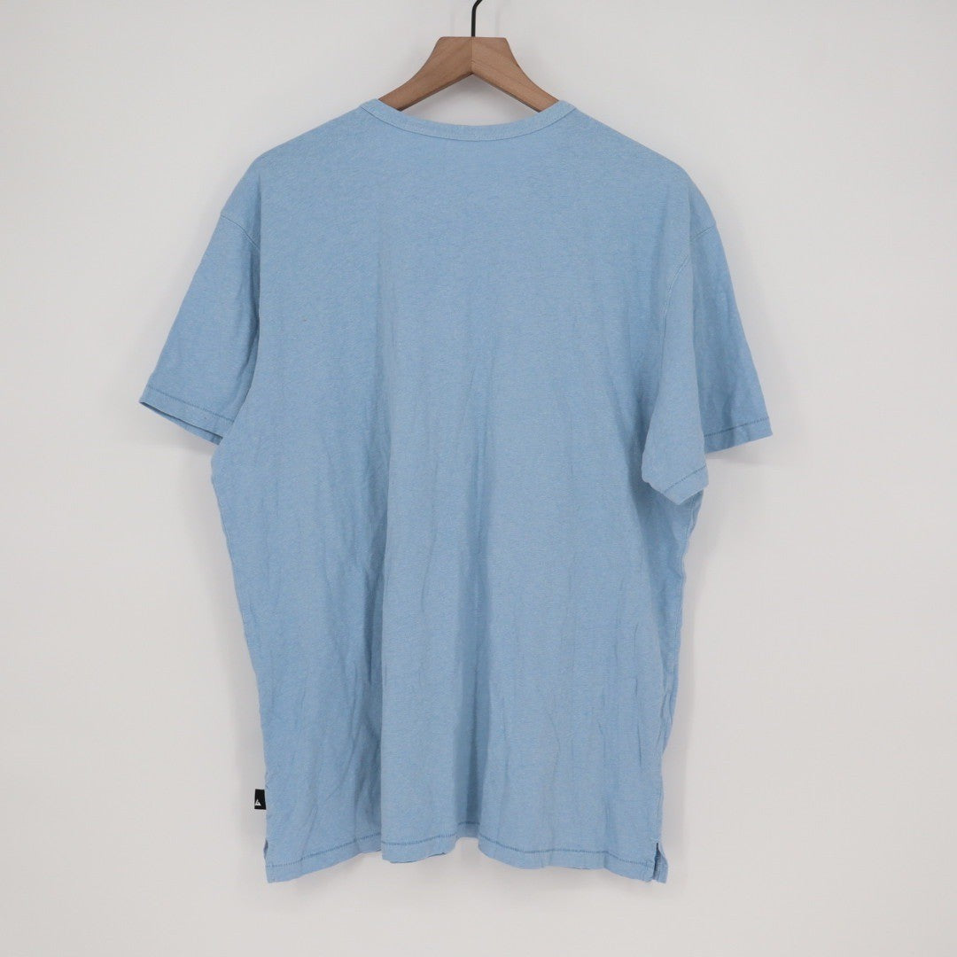 American Giant Men's Hemp Jersey Crew Tee Size XL Power Blue Made In USA