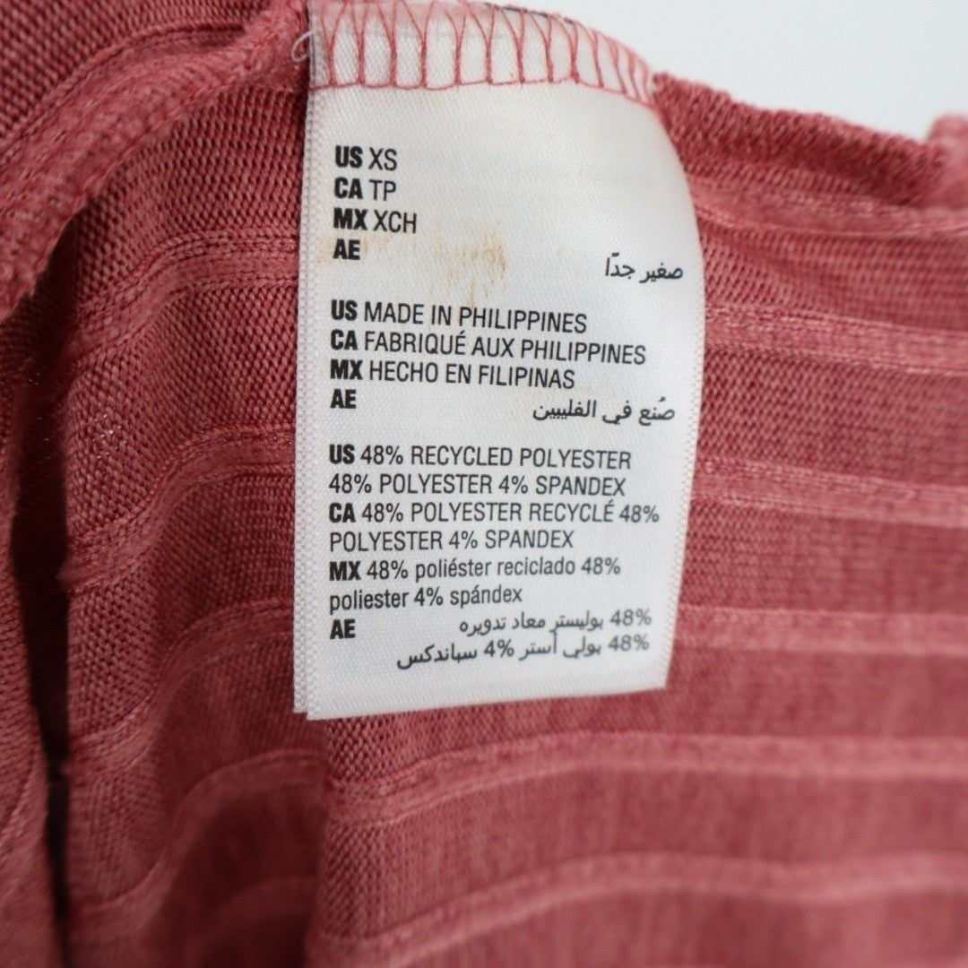 State of Day Intimates Pajama Top Womens XS Cinder Rose Pink Ribbed Henley Neck