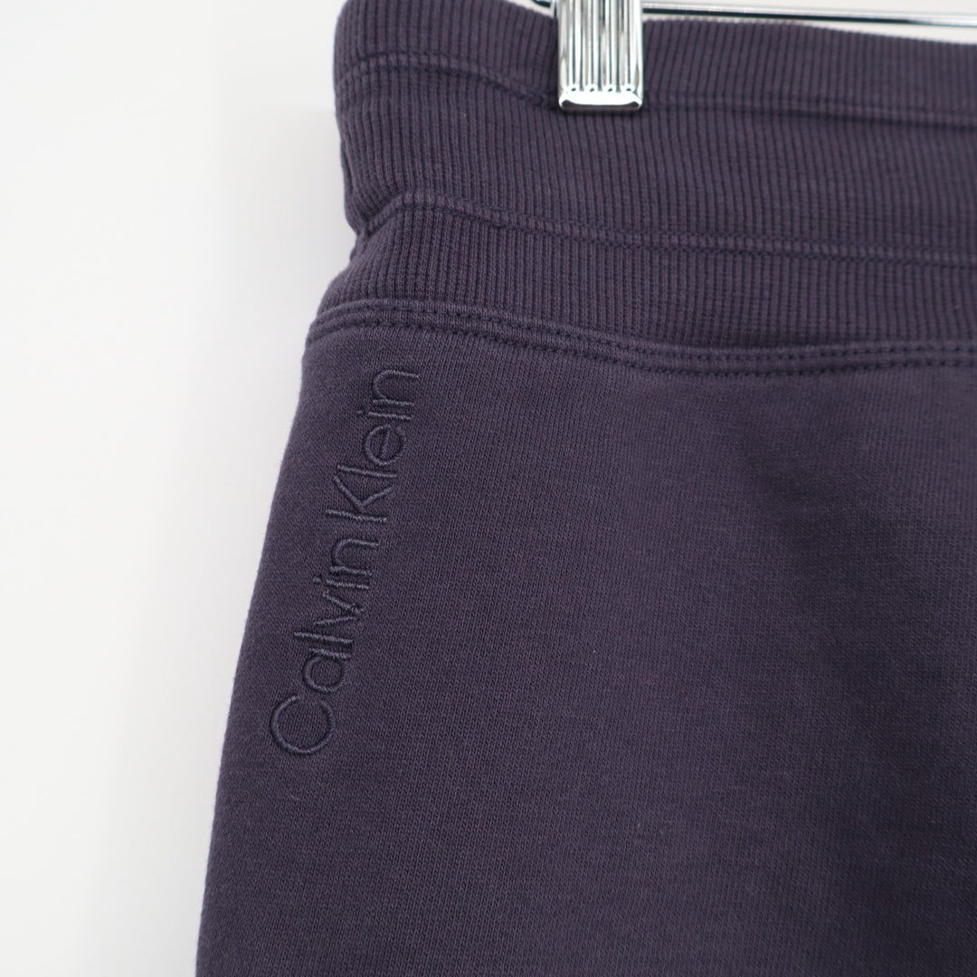 Calvin Klein Performance Crop Sweatpants Womens S Purple Side Pockets Drawstring