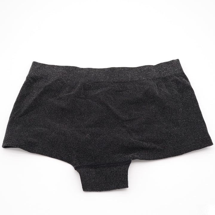 State of Day Intimates Seamless Shine Knit Boyshort Underwear Womens Small Black