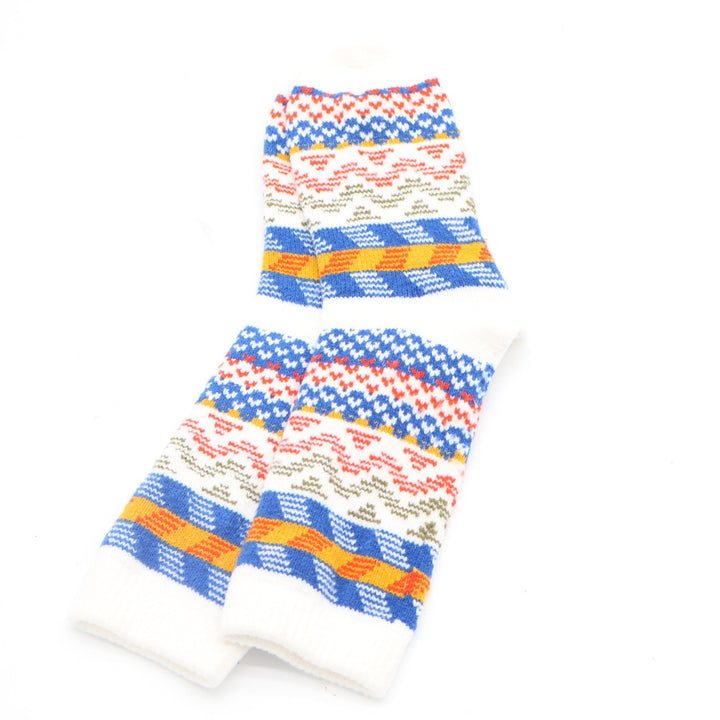 Northeast Outfitters Cozy Cabin Women's Boot Socks Cream Multi Fair Isle 5-10