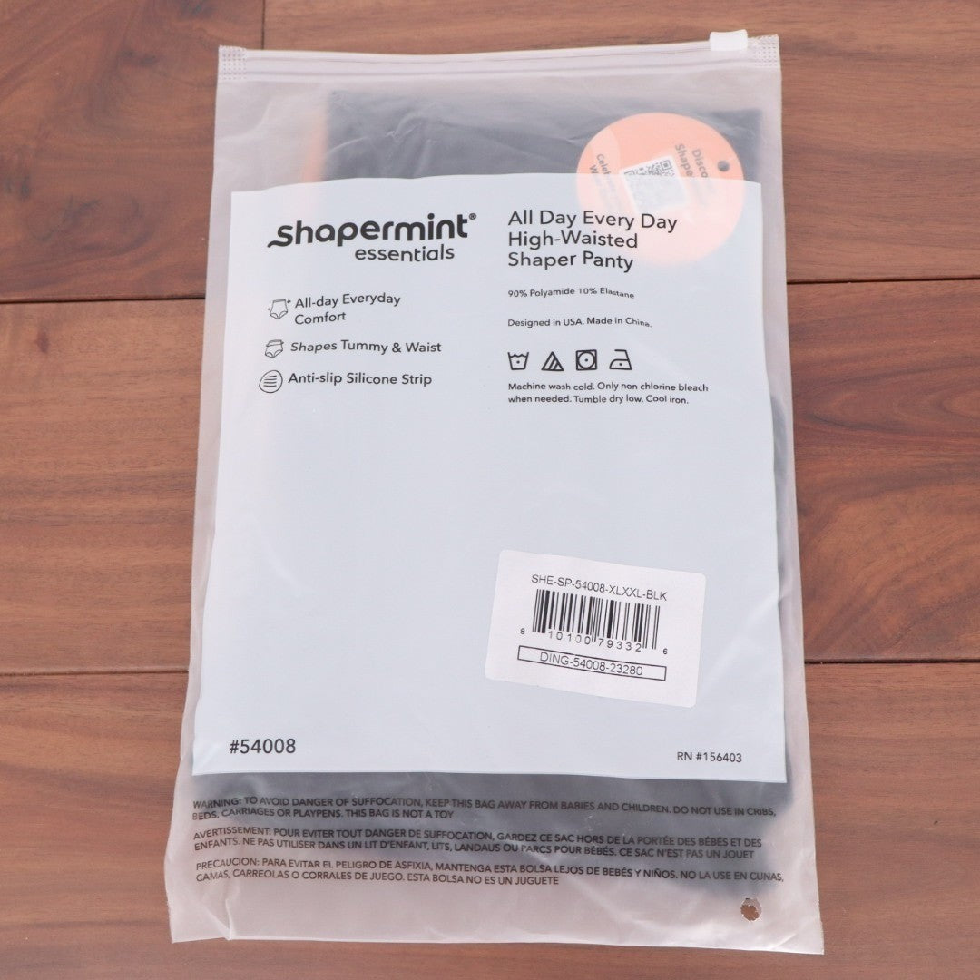 Shapermint Essentials All Day Every Day High-Waisted Shaper Panty Black XL/2XL