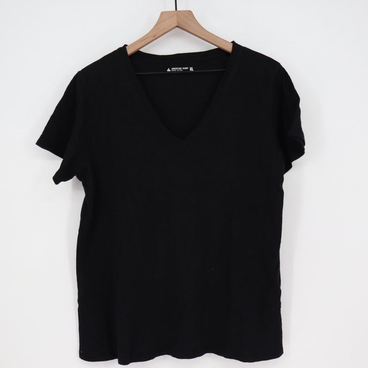 American Giant Women's Classic Cotton V-Neck Tee Size XL Made In USA