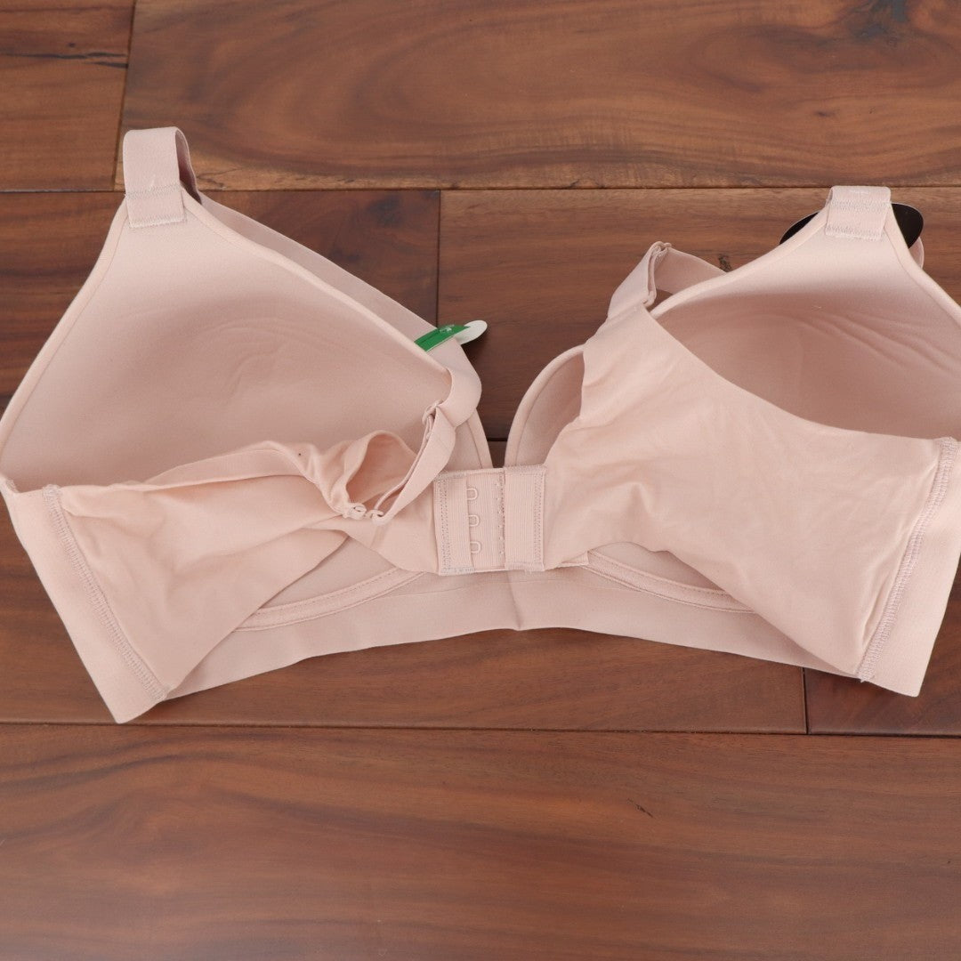 Bali Comfort Revolution Bra Women Large Pink Stretch Wireless Soft Touch Perfect