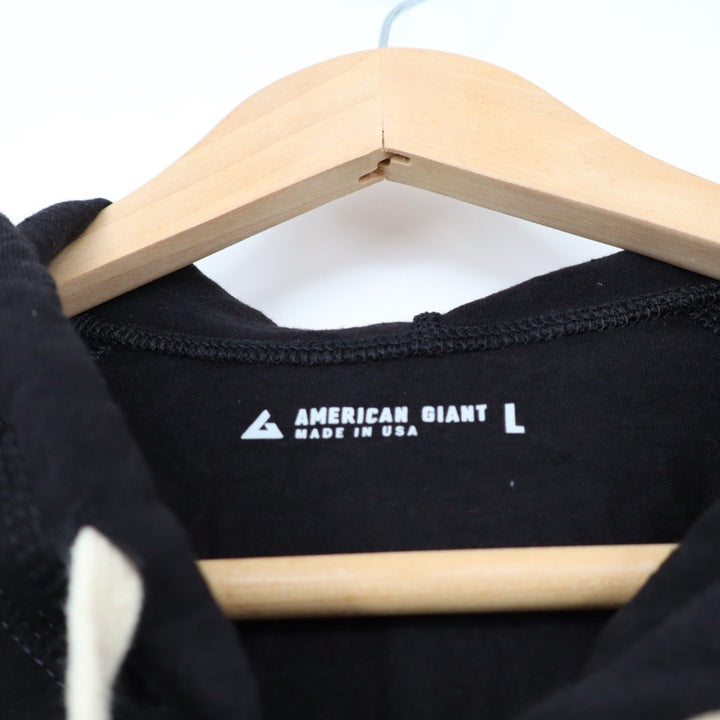 American Giant Black Full Zip Hoodie Lightweight Casual Athleisure Size L