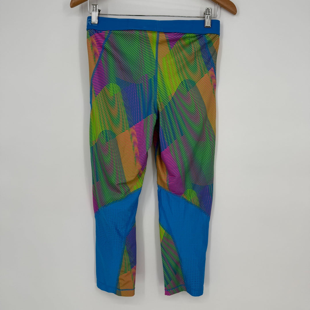 Nike Pro Hypercool Frequency Capri Leggings Womens Large Multicolor Swirl Print