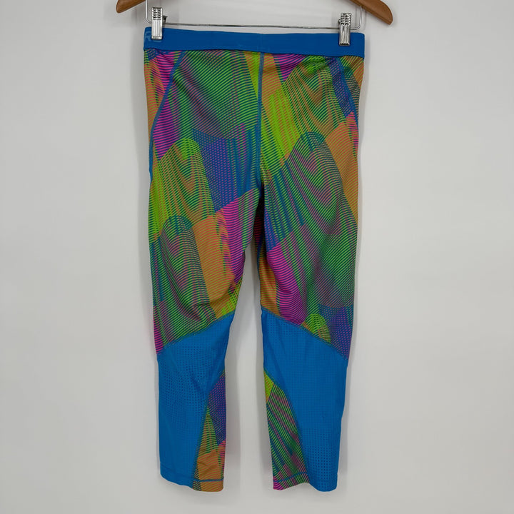 Nike Pro Hypercool Frequency Capri Leggings Womens Large Multicolor Swirl Print