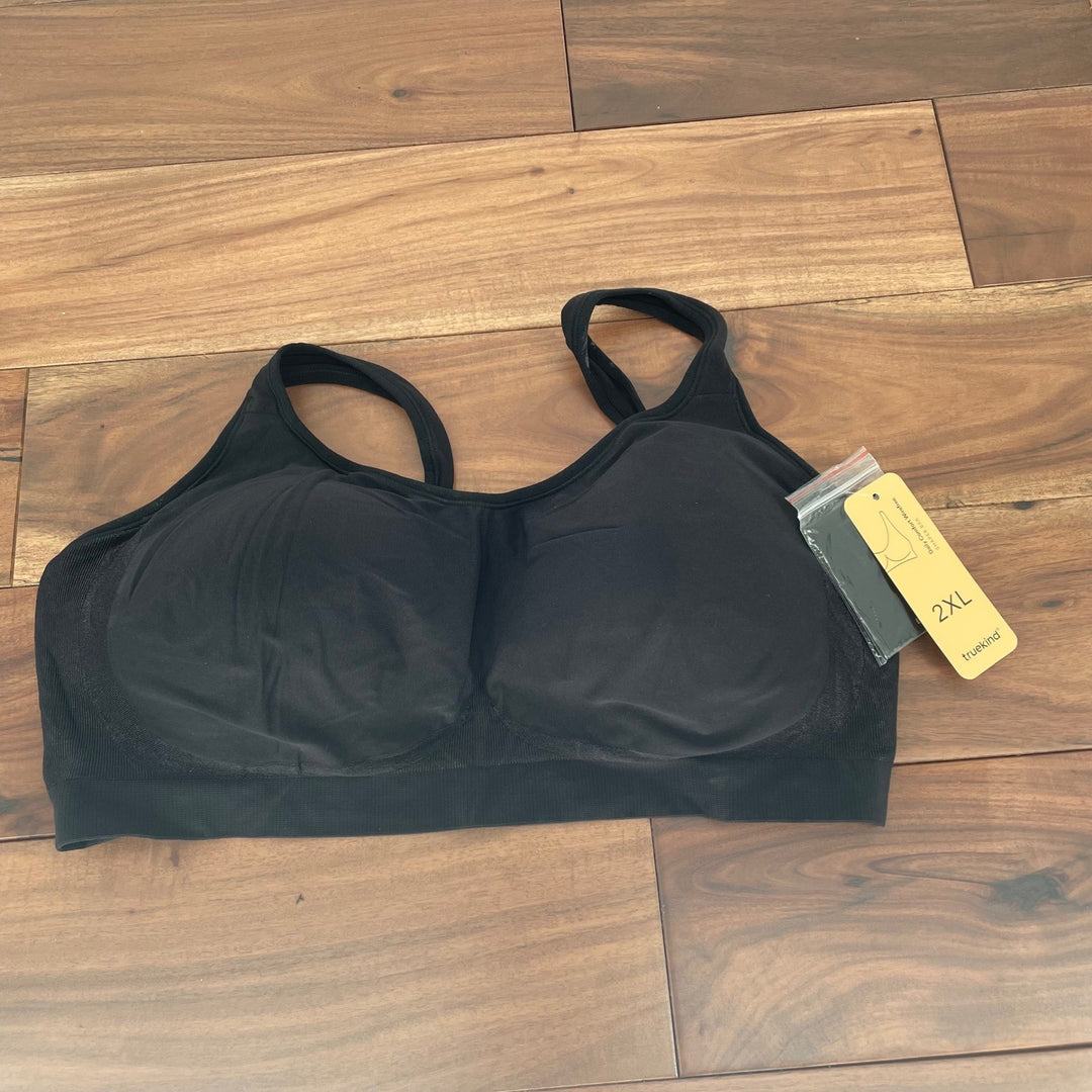 Truekind Daily Comfort Wirefree Shaper Bra Black 2XL