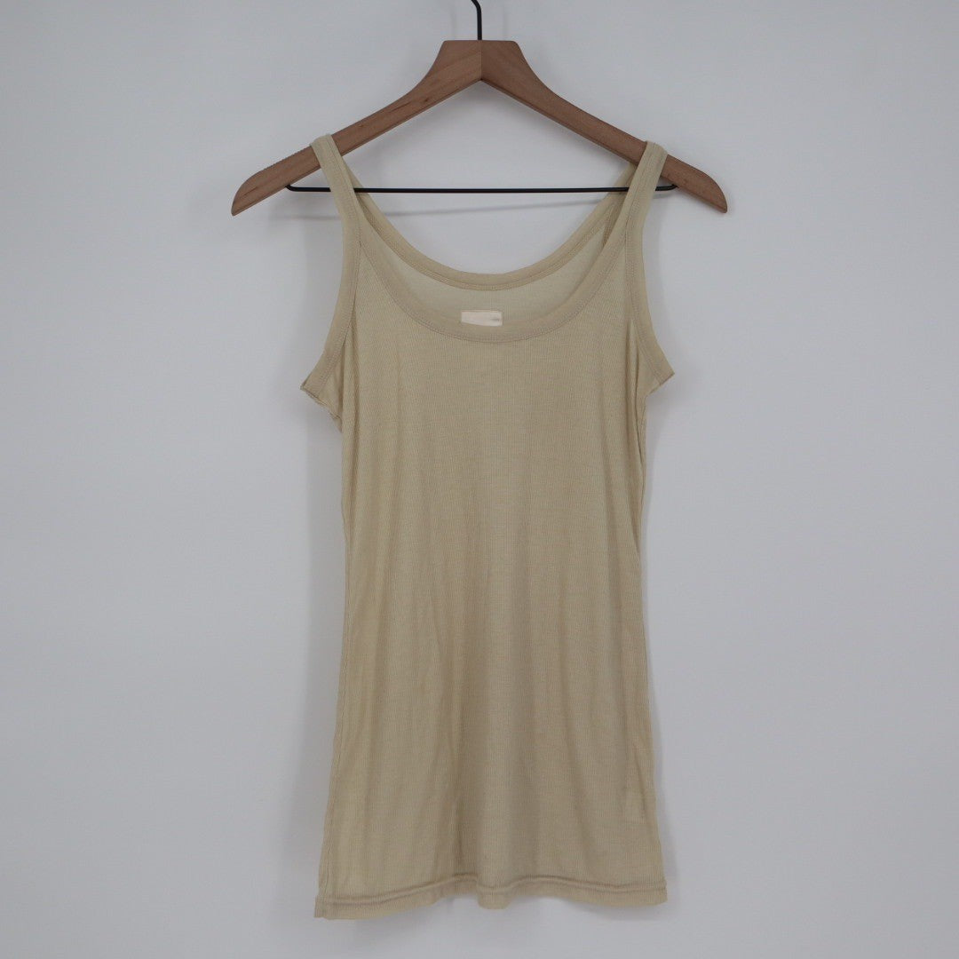 ZOA Ribbed Tank Top Cream M Basic Layering Essential