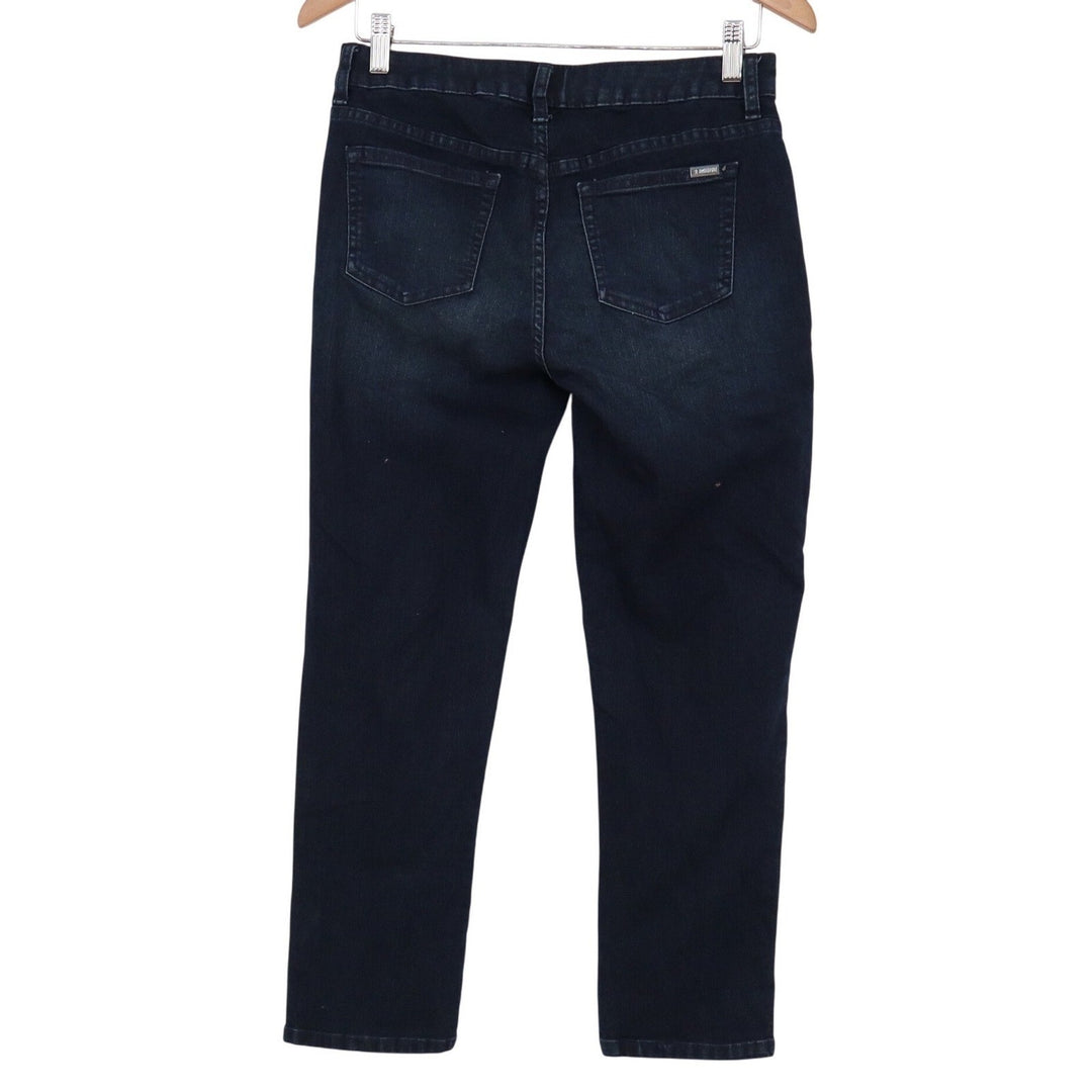 Jennifer Lopez Womens Dark Wash Denim Capri Jeans Size 6 Blue Stretch Cropped