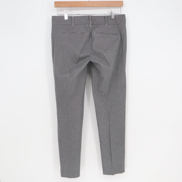 New York & Company Stretch Black White Micro Dot Ankle Pants Size 4 Slim Tapered