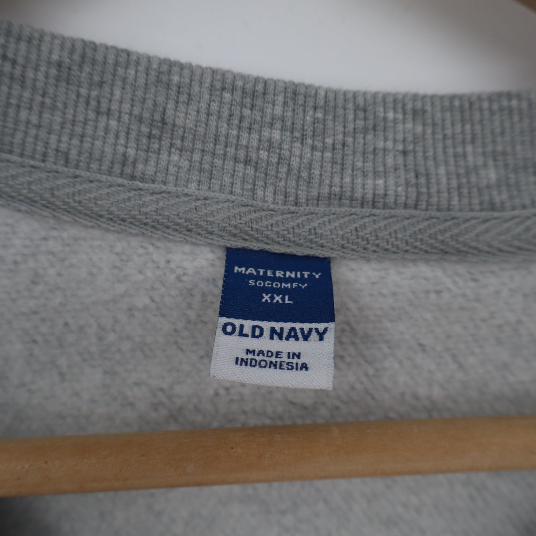 Old Navy Maternity Socomfy Sweatshirt Womens 2XL Heather Gray Cotton Wrap Hem