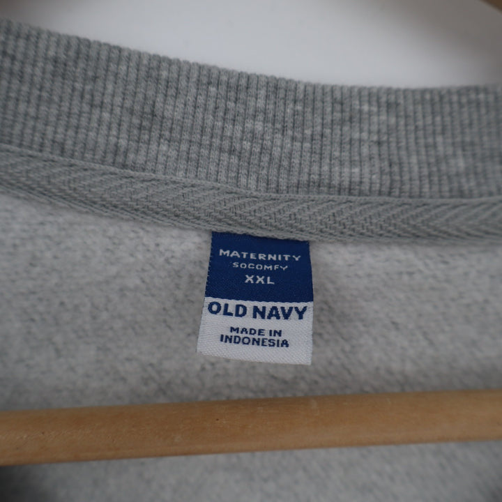 Old Navy Maternity Socomfy Sweatshirt Womens 2XL Heather Gray Cotton Wrap Hem